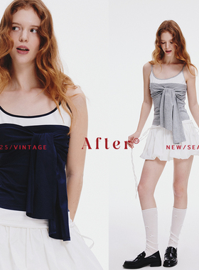 After22假两件绑带抹胸吊带上衣