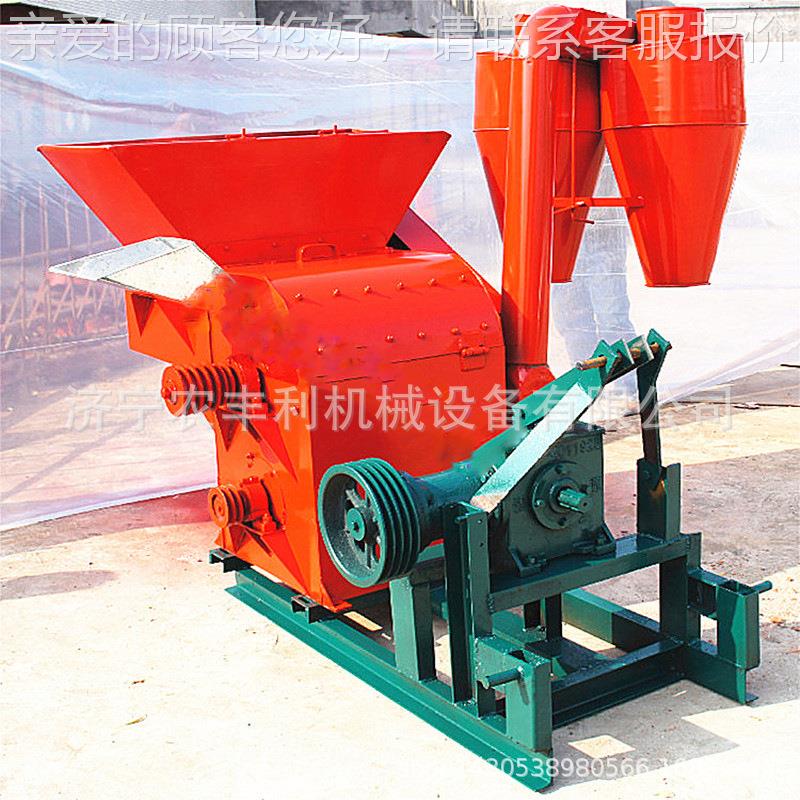 养殖场动自进料电动粉碎机 干湿秸秆牧机草锤片FQ30型切断粉碎粉