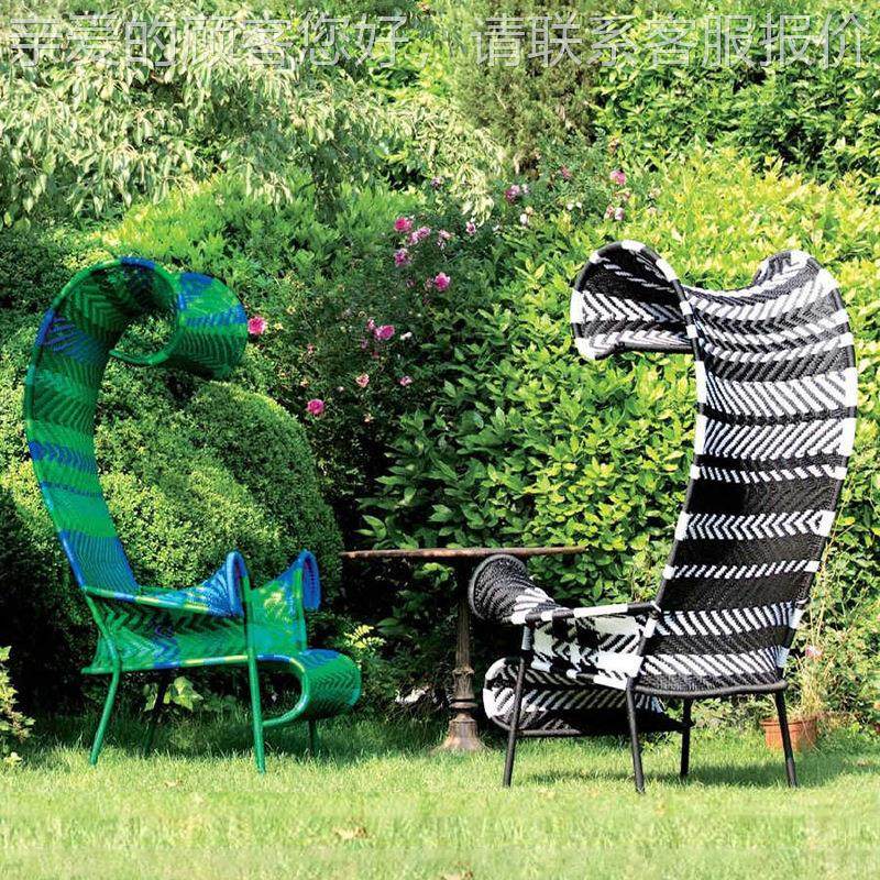 户外藤椅庭院藤编创意网扶手高靠背女红藤王椅宿民公园GHK条编织,商业/办公家具,商用藤编家具,淘宝优惠券,粉丝福利购,淘宝优惠卷