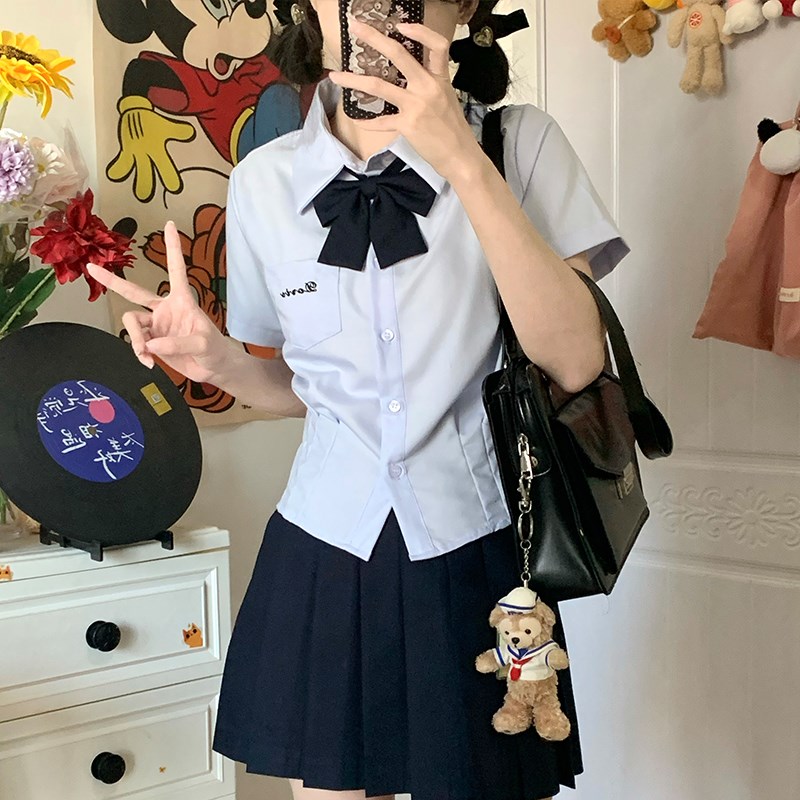 【邦黛芬】jk制服衬衫学院风上衣短袖泰式白色衬衣女毕业套装夏季
