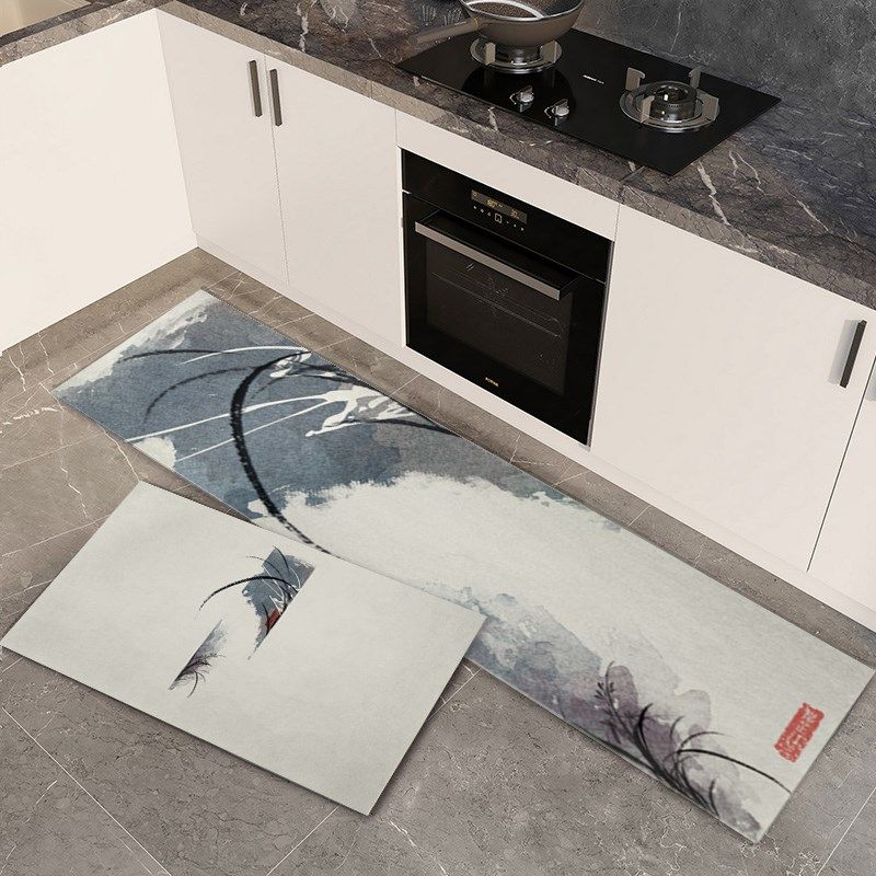 新中式厨房地垫吸水吸油硅藻泥脚垫可擦免洗耐脏防滑垫浴室门垫,居家布艺,厨房地垫,淘宝优惠券,粉丝福利购,淘宝优惠卷