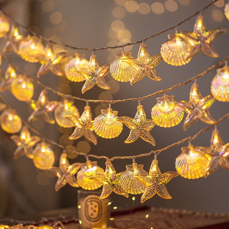 儿童房间布置小彩灯氛围灯带七彩贝壳星星灯生日场景装饰闪灯串灯,节庆用品/礼品,装饰灯,淘宝优惠券,粉丝福利购,淘宝优惠卷