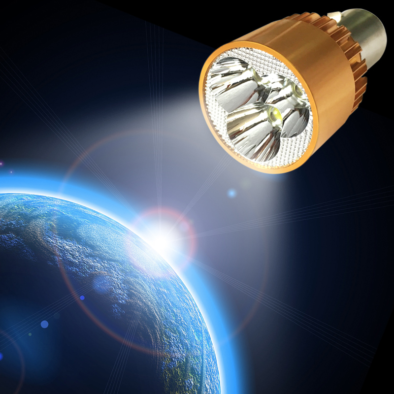 电动车灯摩托车led大灯超亮射灯12v~80v通用内置白光爆闪外置防水