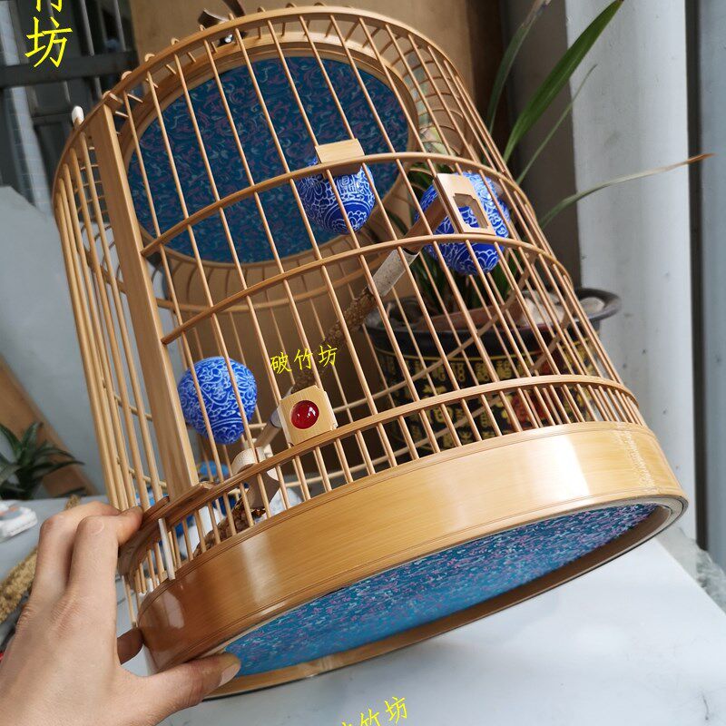 川笼画眉鸟笼  手工竹子笼 四川成都笼子 全套包邮贴青笼