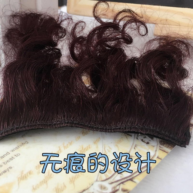 新款迷你垫高假发片 真发发片 蓬松垫发卷发女 蓬蓬贴 无痕接发