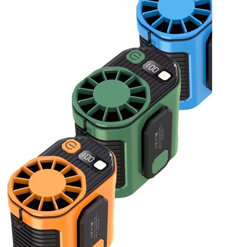 新款挂腰风扇户外工地随身夹腰便携风扇消暑降温usb迷你风扇二2