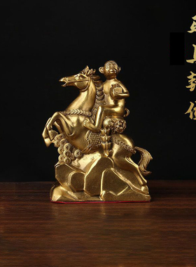 官印铜马上封侯摆件  铜马上封侯摆件