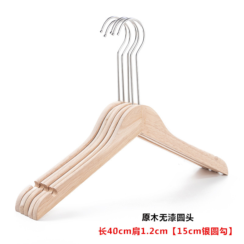 服装店衣架专用女装挂钩原木防滑木质衣挂实木挂衣服架子婚纱衣架