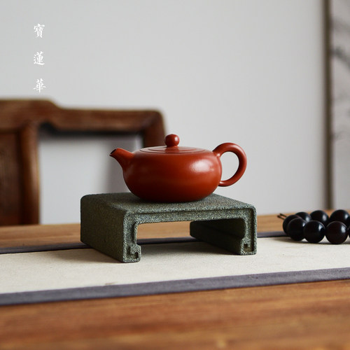 青石小案托 手工雕刻茶托 文玩托菖蒲托架盆景托台养壶托杯托壶承