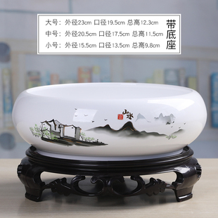 水仙花盆陶瓷大号家用室内无孔铜钱草一叶莲碗莲盆多肉大口径水培