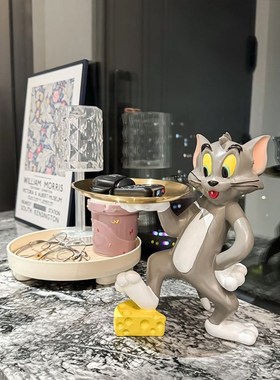 钥匙收纳玄关摆件托盘家居客厅乔迁入户鞋柜装饰品轻奢高级感小众