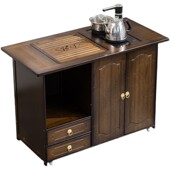 可移动小茶桌功夫茶几桌乌金石茶台家用客厅茶盘茶具套装 一体办公