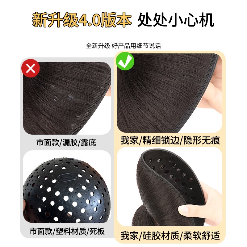 丸子头假发包网红柚子皮高颅顶隐形蓬松头顶垫发增发量神器盘发圈
