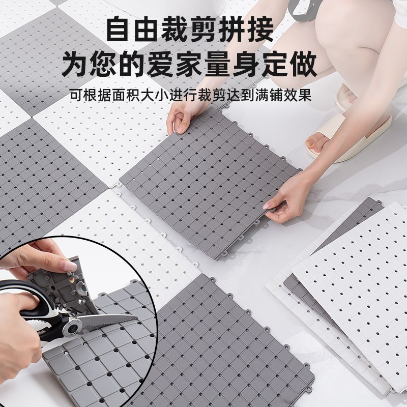 浴室防滑垫淋浴家用洗澡卫生间脚垫厕所镂空全铺沐浴防摔垫子地垫