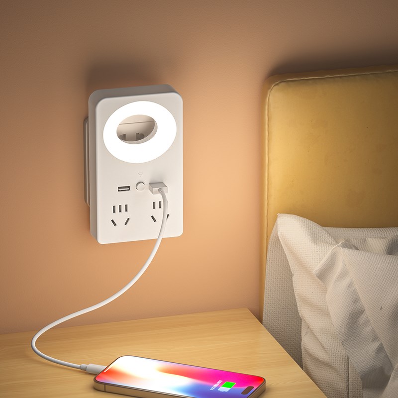 USB转换器插座插头无线不带线扩展魔方大学生宿舍用多用插排插板