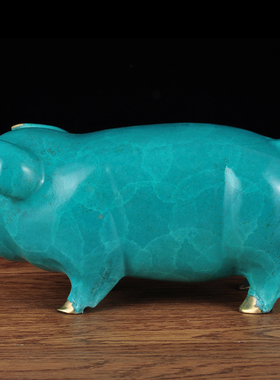 彩铜猪摆件招财生肖猪工艺品家居客厅电视柜猪装饰品乔迁新居礼品