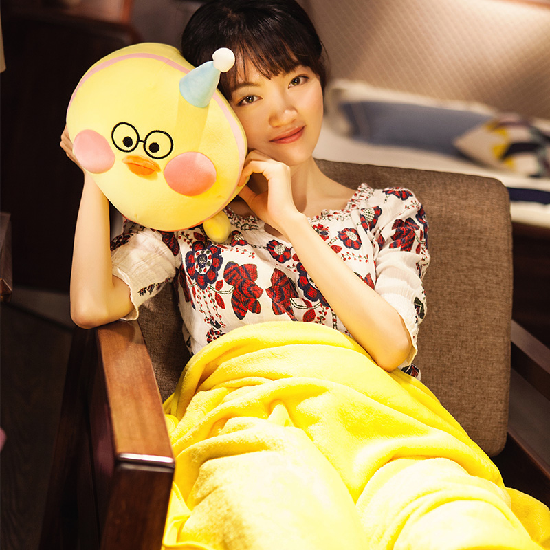 卡通抱枕被子两用女男午睡毯子靠垫汽车多功能个性可爱枕头办公室