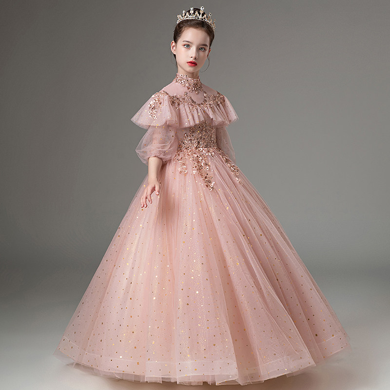 儿童礼服生日花童婚纱公主裙长袖女童小主持人钢琴演出服洋气秋冬,童装/婴儿装/亲子装,儿童礼服,淘宝优惠券,粉丝福利购,淘宝优惠卷