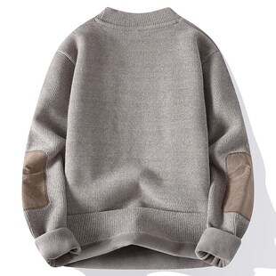 加绒毛衣男冬季加厚保暖一体绒针织打底衫青年宽松休闲内搭毛线衣