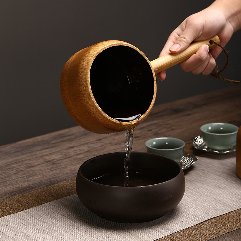 竹制水勺家用厨房带柄水瓢竹水舀茶洗竹钵干果盘点心盘竹木盛水勺,特色手工艺,竹编/竹雕,淘宝优惠券,粉丝福利购,淘宝优惠卷