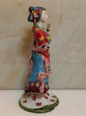 石湾公仔陶瓷红楼梦仕女手工摆件家居装饰十二金钗贾巧姐人物摆件