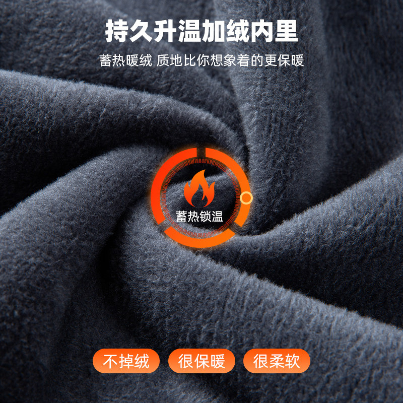 中年男士灯芯绒休闲裤加绒加厚中年爸爸冬装保暖长裤子中老年男装