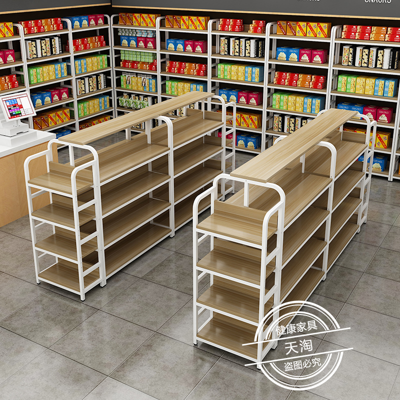 中岛柜双面超市货架展示台展示架多层零食架化妆品置物架储物架