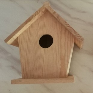 实木鸟窝户外树林引鸟护生鸟房子鸟类用具爱心鸟巢孵蛋用冬季保暖