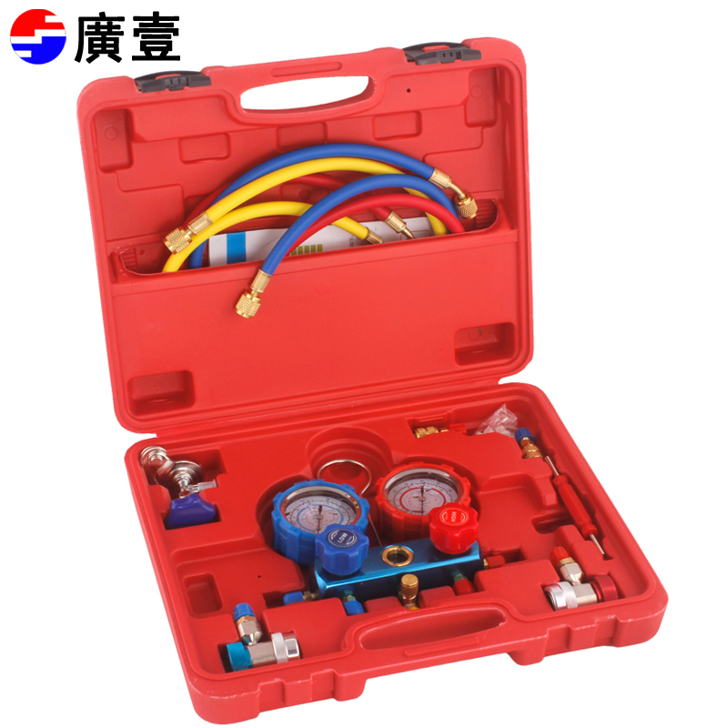 汽车家用带油雪种表加氟表广一冷媒表空调表R134A R22 R410压力表