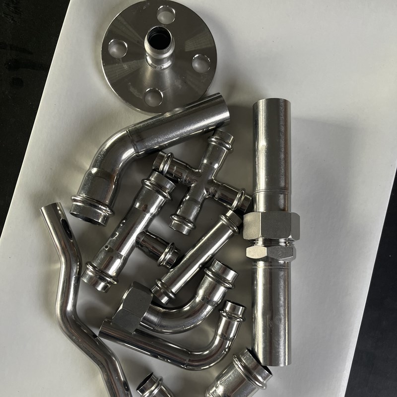 304不锈钢卡压式异径弯头大小头双卡压管件水管配件变径弯头接头