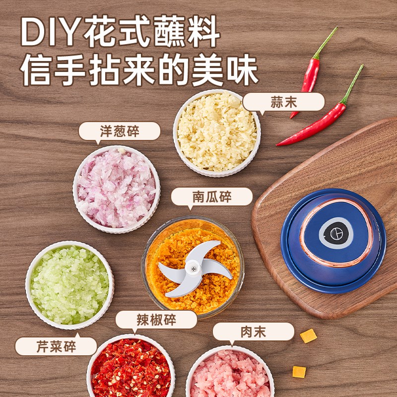 蒜泥绞肉机小型家用电动搅拌机多功能料理机蒜绞菜搅碎机辅食无线