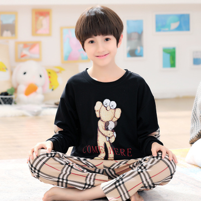 男童睡衣春秋季纯棉儿童长袖家居服男孩夏薄款中大童秋款秋冬秋天