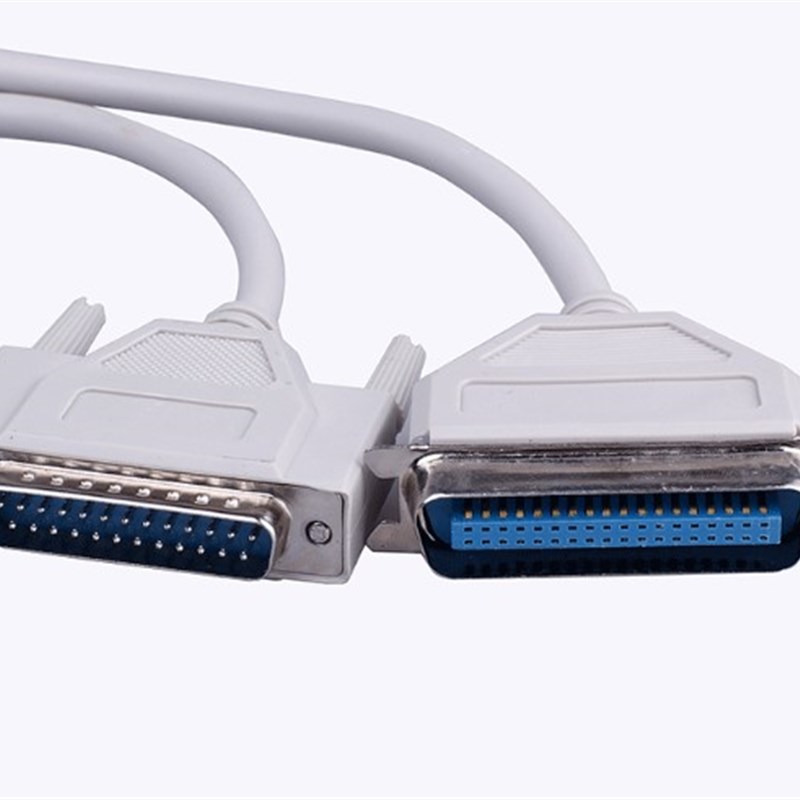 针式打印机线DB25并口打印线 数据线CN36 LPT打印连接线