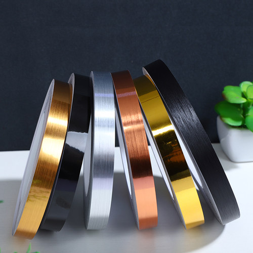 金色贴纸背景石膏线美边线加厚自粘美缝贴条衣橱柜门边框防水装饰