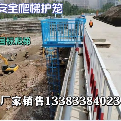 镀锌钢爬梯护笼铁爬梯护笼安全梯笼不锈钢上屋面爬梯平台国标图集
