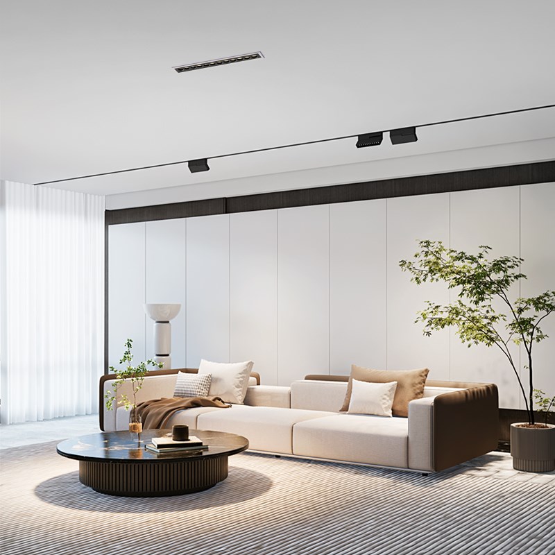 格栅灯嵌入式led长条灯 射灯长方形天花灯条形客厅无主灯防眩筒灯