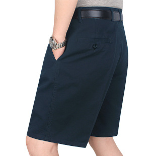 西装 宽松大码 短裤 爸爸夏季 薄 纯棉胖子五分裤 透气休闲裤 中老年男士