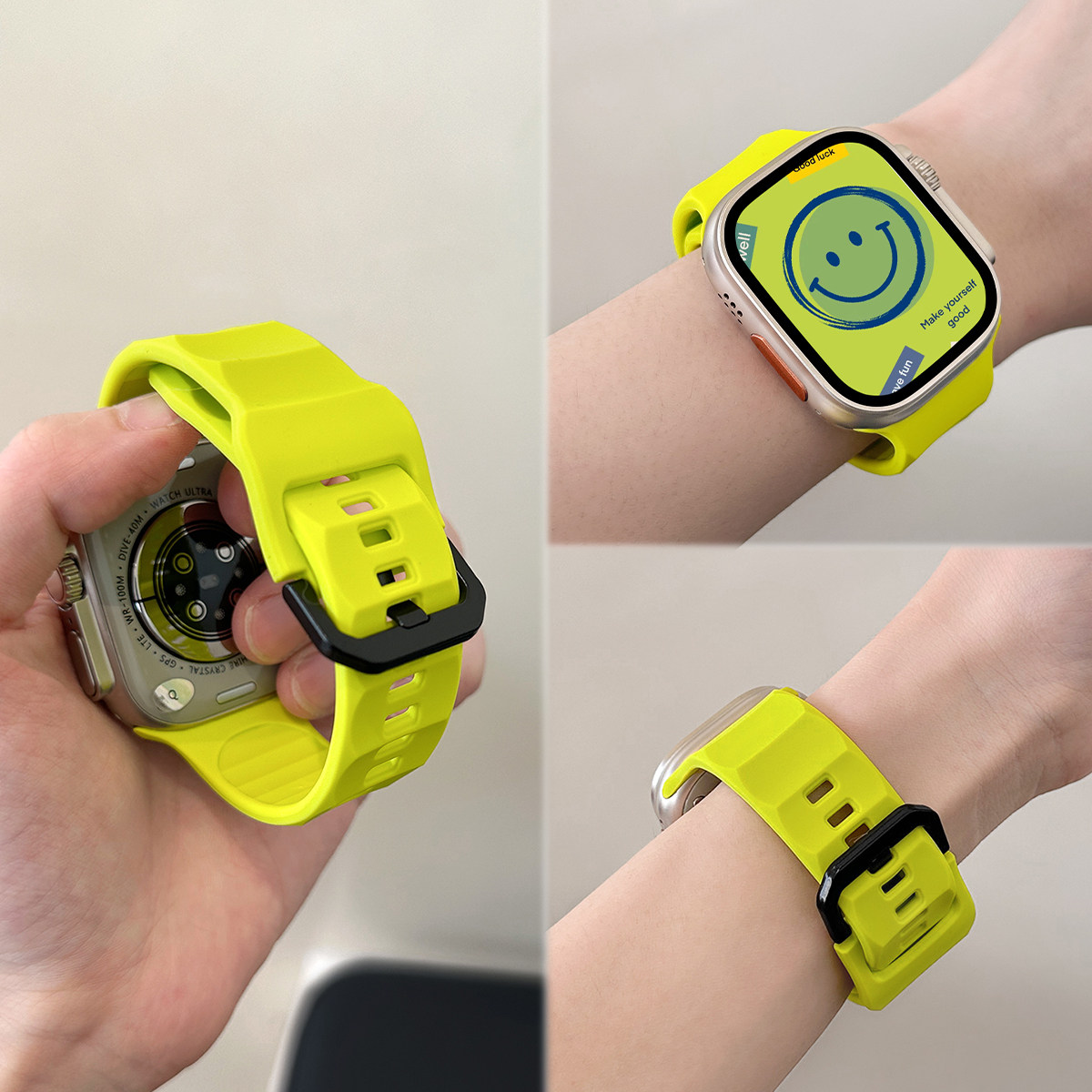 适用iWatch波纹运动硅胶表带