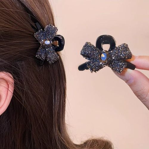 2025新款镶钻蝴蝶结精致小抓夹