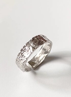 小众设计感锡纸时尚通勤开口戒指