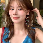 「只为花忙」纯银耳钉超仙气质多巴胺花朵夏日出游高级感耳环百搭