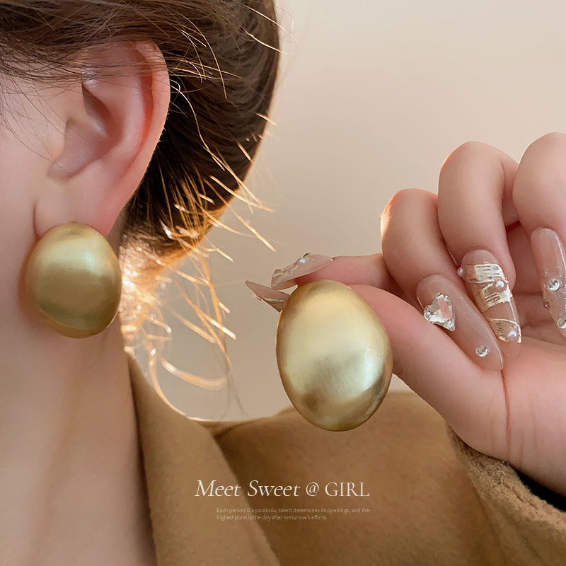 高级感轻奢金属拉丝夸张气质耳坠