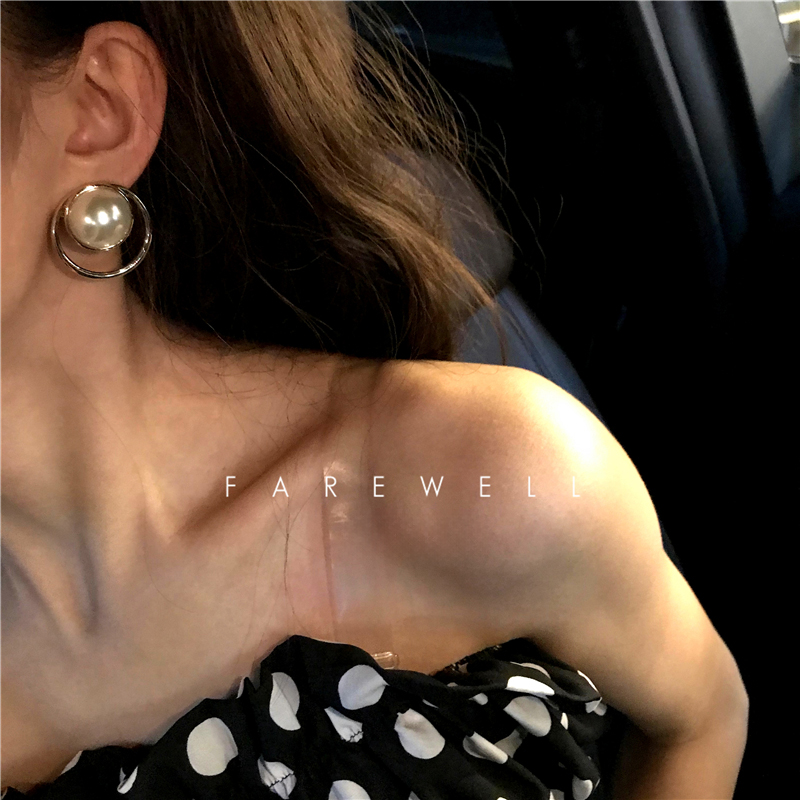 韩国气质网红耳饰显脸瘦珍珠耳环