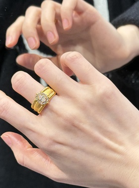 复古花丝鸽子蛋锆石食指戒戒指