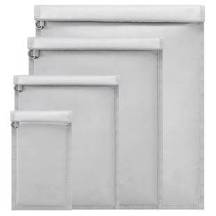 新款4件套灰色RFID笔记本平板手机车钥匙防跟踪法拉第包防火防水