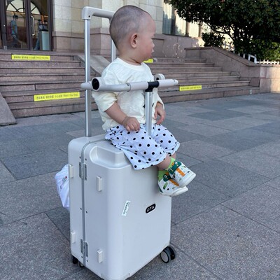 DTA行李箱儿童可坐骑2025新款宝宝20寸登机男女孩宝妈旅行拉杆箱