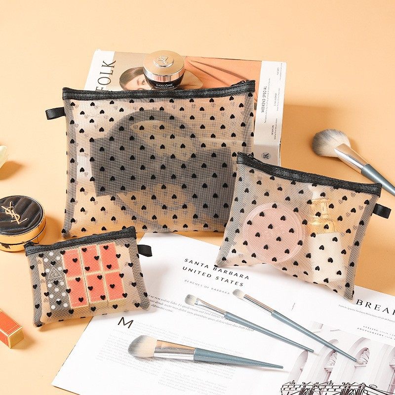 新款便携式迷你包网纱化妆包小号口红补妆卡包随身携带收纳,收纳整理,化妆箱/盒,淘宝优惠券,粉丝福利购,淘宝优惠卷