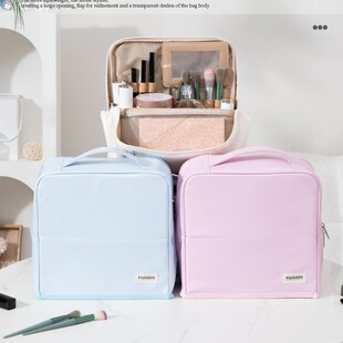 化妆包大容量手提包女带镜子可挂行李箱立式外出旅行化妆收纳包包