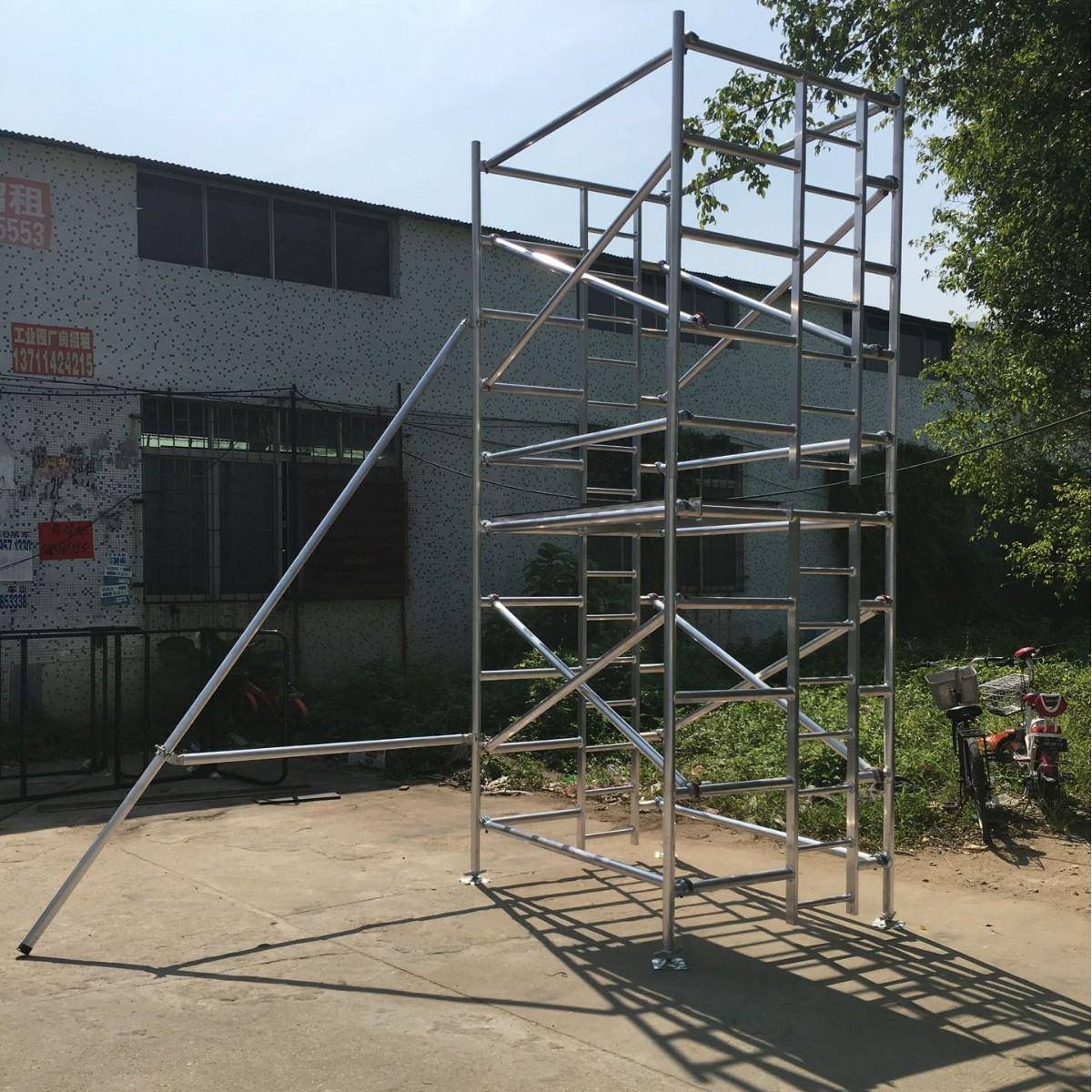工厂折叠脚手架 建筑工地出口贸易拆搭方便折叠移动脚手架