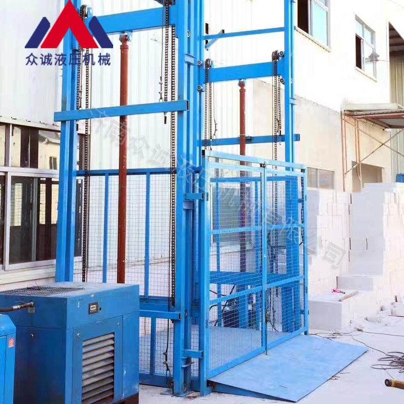 济南货物两层室外液压固定式提升小型升降平台链条式导轨货梯,五金/工具,升降台,淘宝优惠券,粉丝福利购,淘宝优惠卷